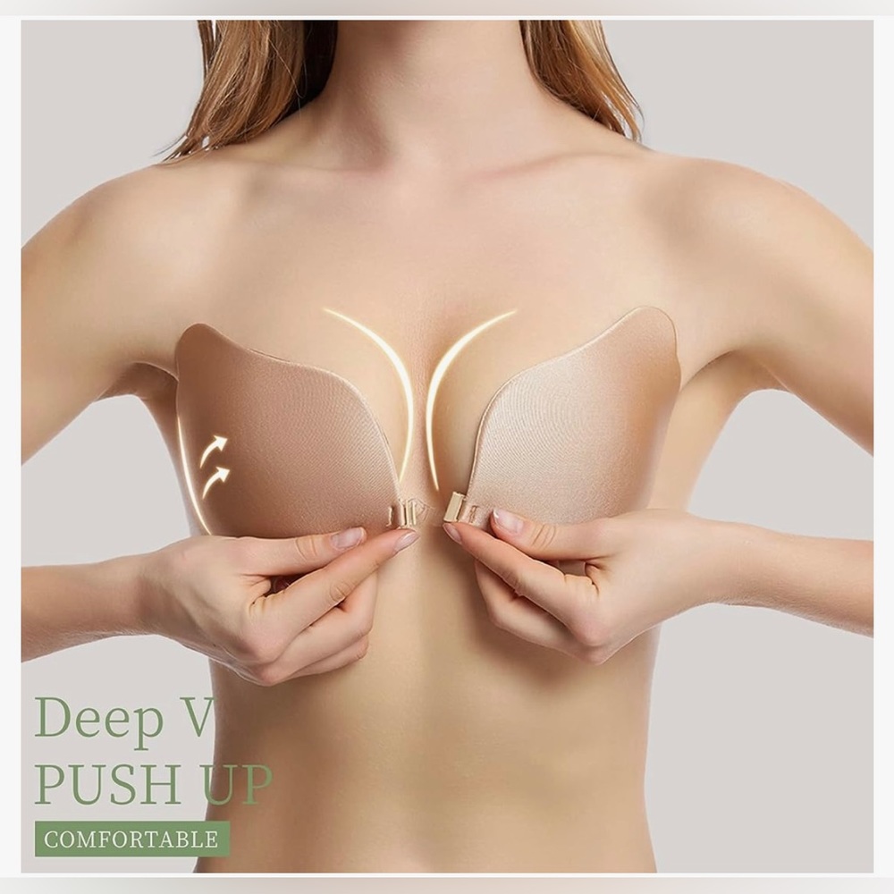 New invisible sticky backless strapless push up bra Oyifan